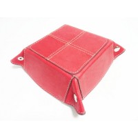 Dabīgas ādas trauks sarkans/violets Nr.40/56a